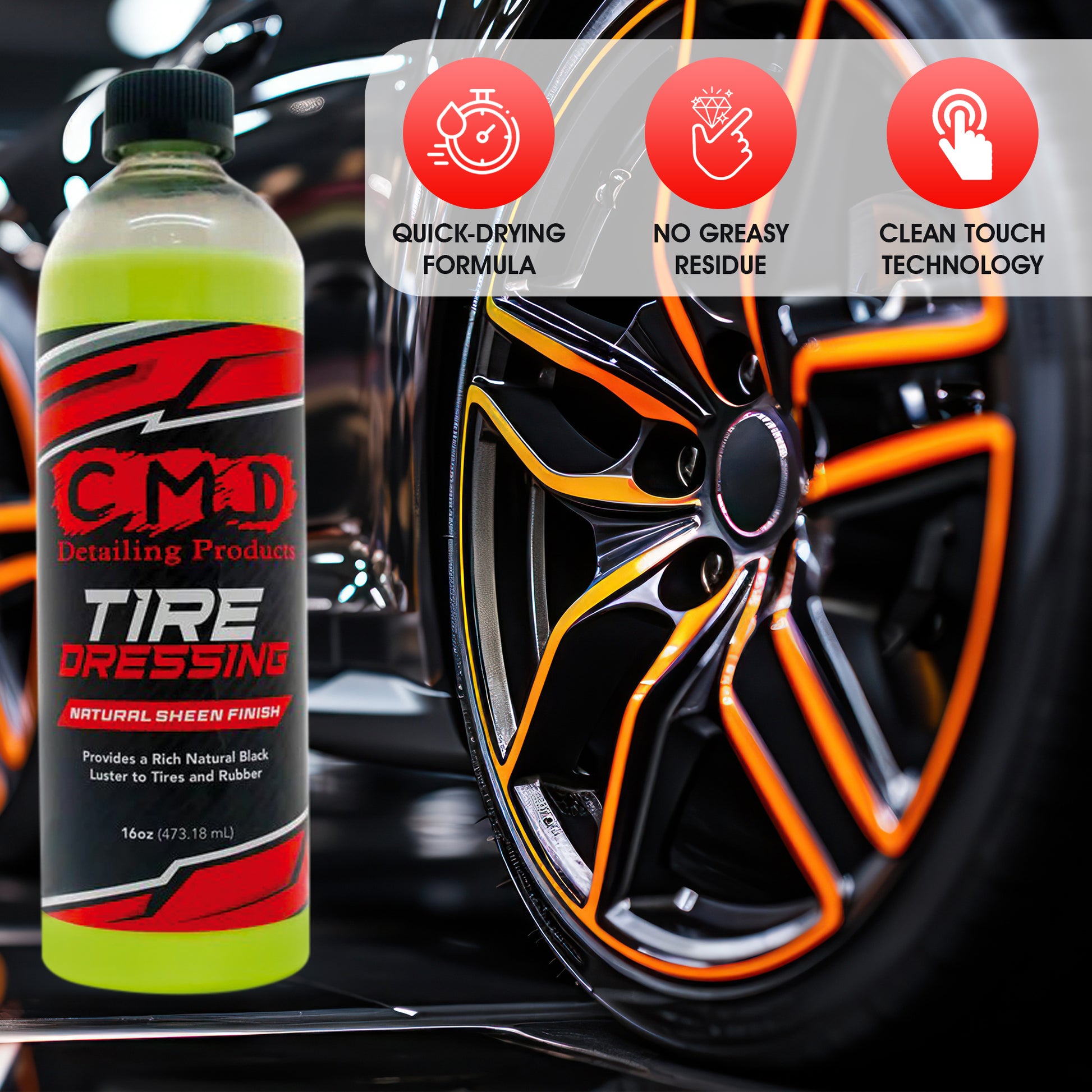 CMD Tire Shine 16oz Clean