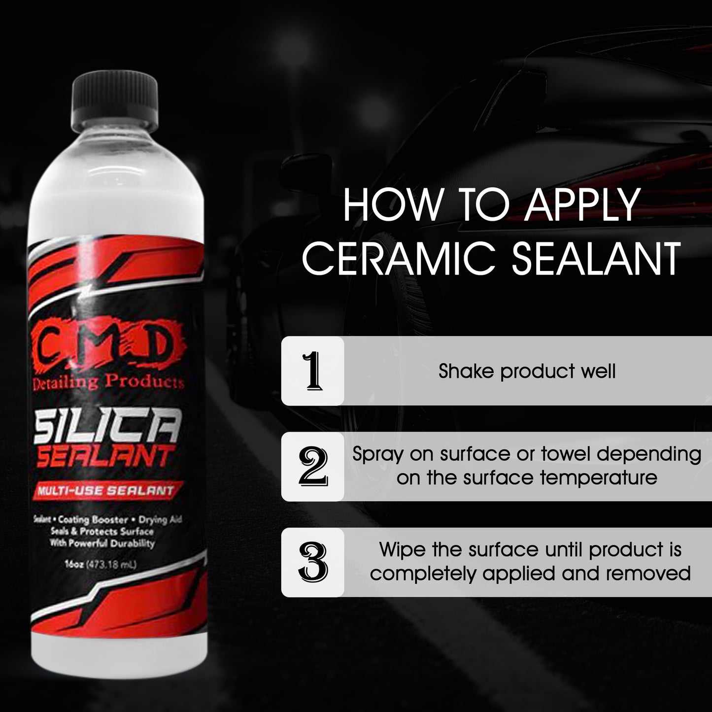 Step to apply Silica Sealant 16oz