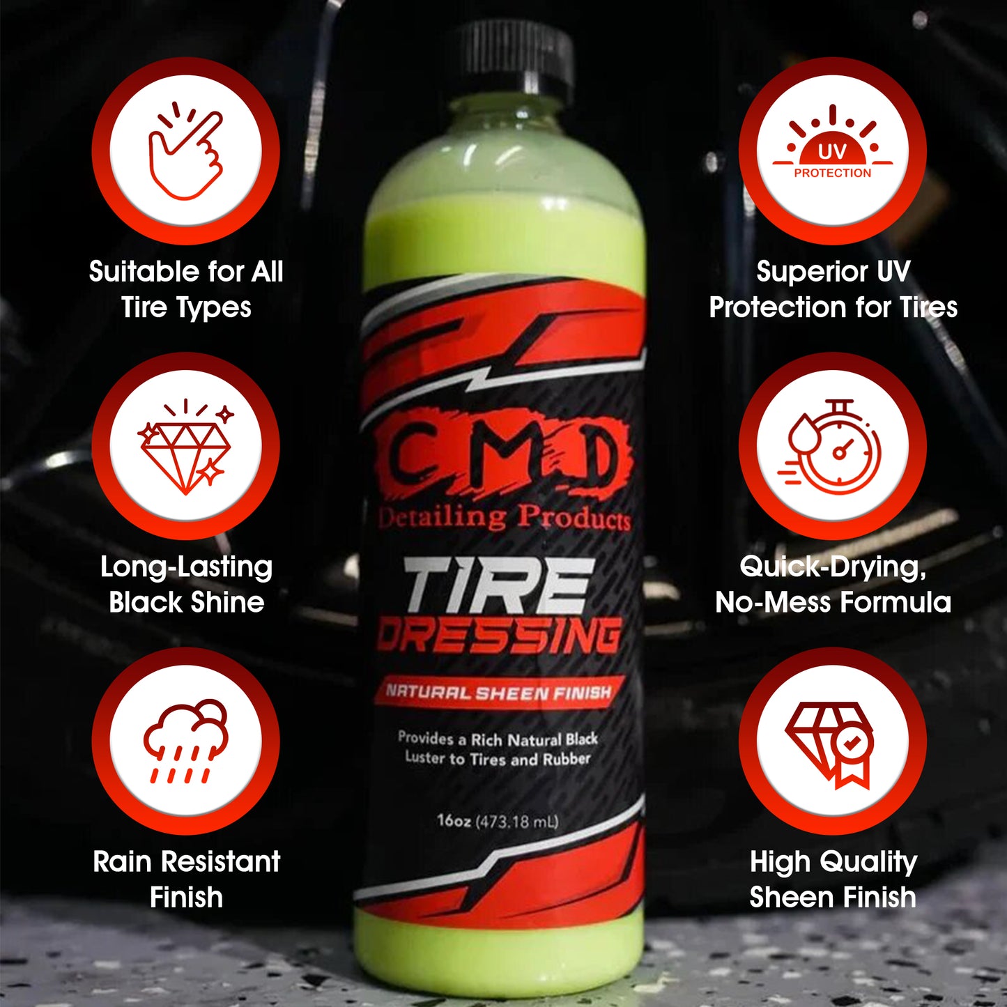 CMD Vehicle Tire Shine 16oz