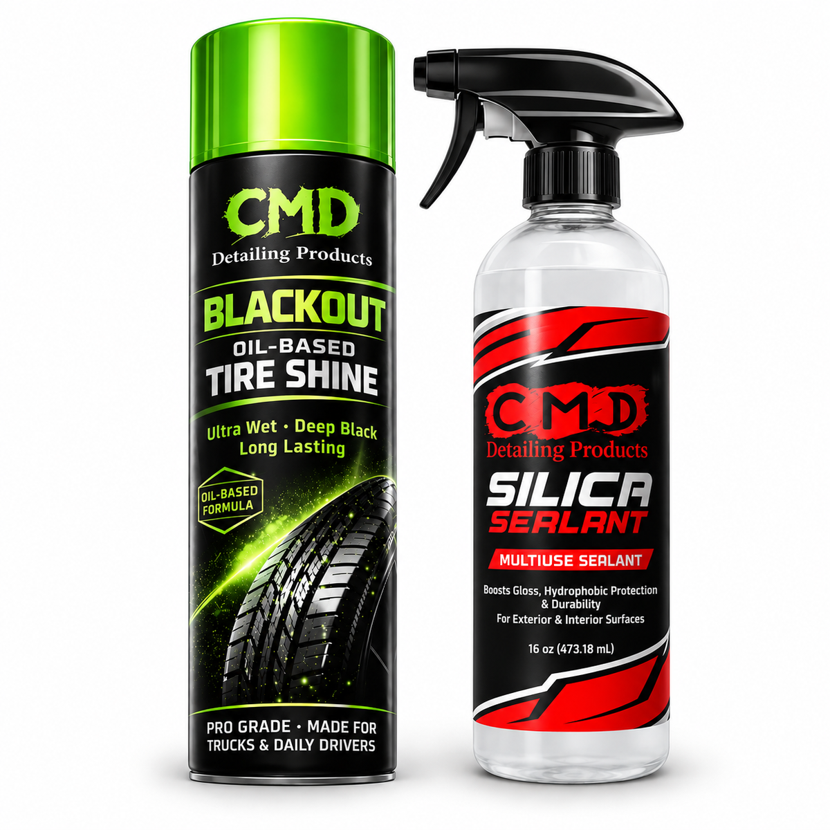 Blackout Tire Shine + Silica Sealant Bundle